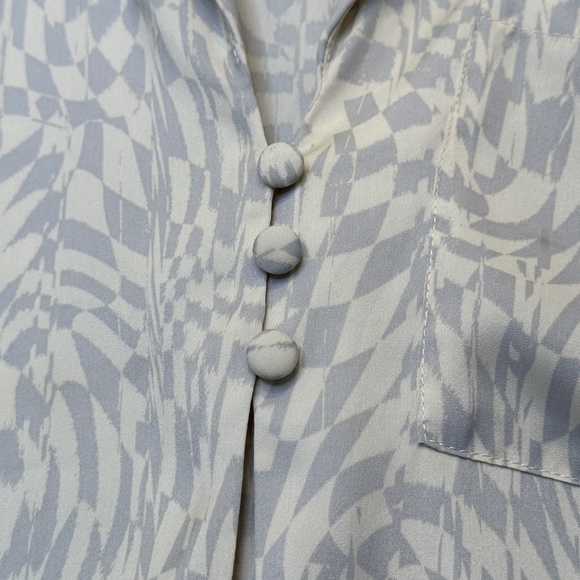 FP NWOT Beatrice Psychedelic Print Open Front Slit Design Retro Vibes Disco Top - Picture 8 of 15